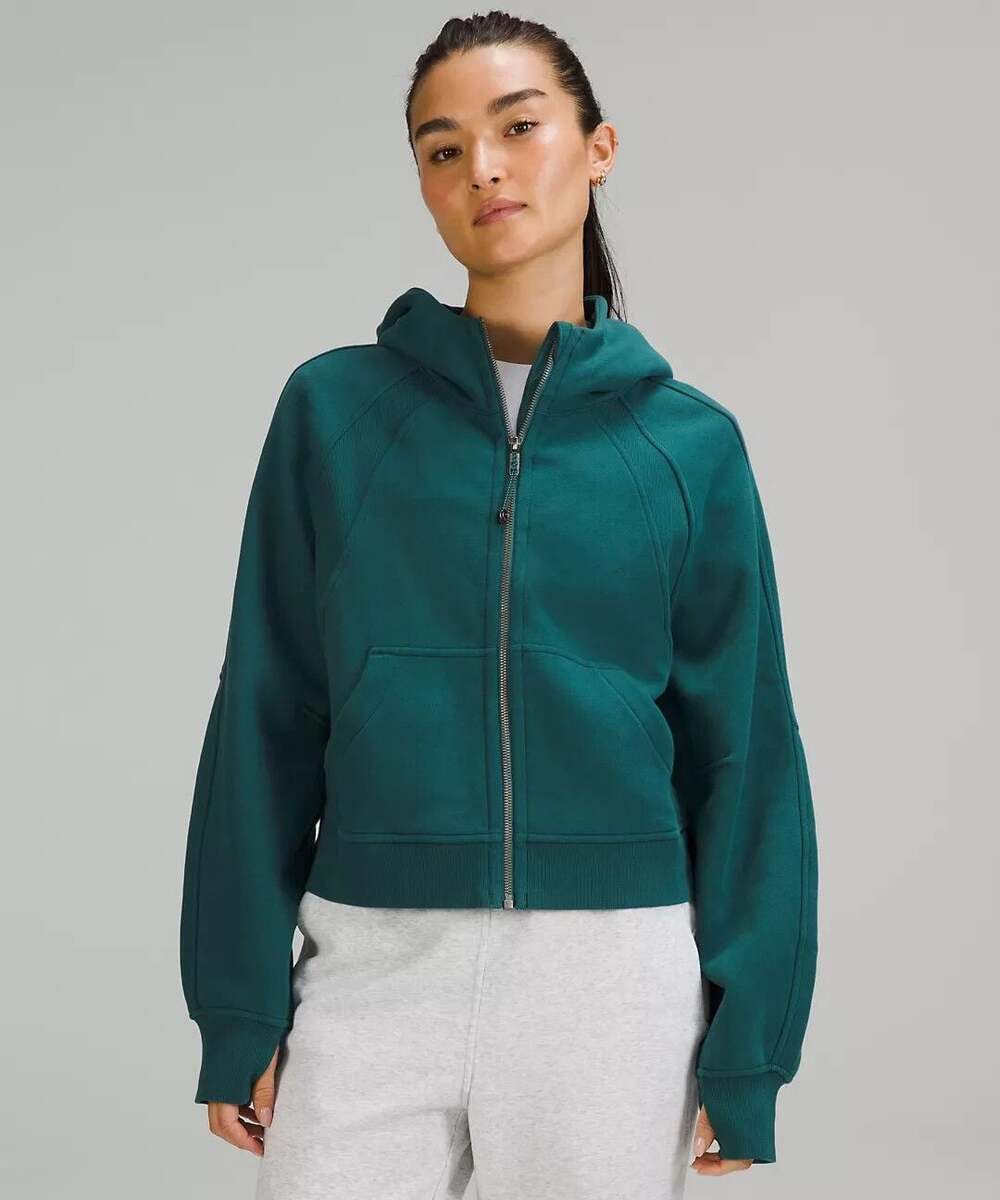 Lululemon Scuba Oversized Full Zip Hoodie Green Jasper XS/S